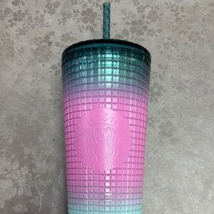 Starbucks Gradient Pink and Teal Tumbler